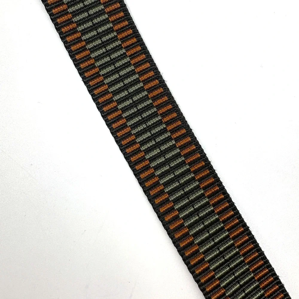 Cabelas x Bison Designs Last Chance Nylon Adj Belt Mens Sz XL Black Orange Green